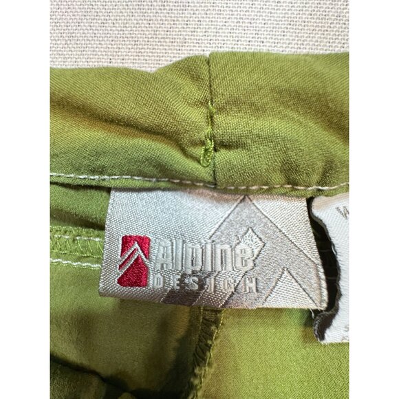 Alpine Design Womens Capri Pants Size L Green Outdoors Lightweight Stretch - Picture 2 of 13